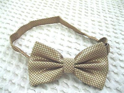 SOLID TAN BEIGE TUXEDO ADJUSTABLE BOW TIE BOWTIE-BEIGE BOW TIE-NEW IN GIFT BOX!