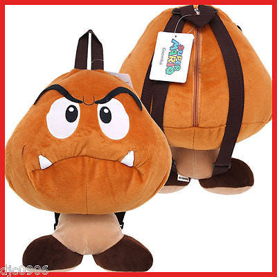 Nintendo Mario Brothers Goomba 18" Plush Backpack Licensed Tote- NEW w/ Tags!!!