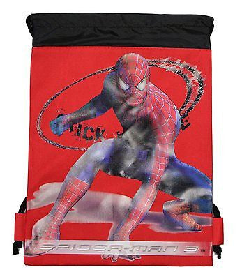 SPIDERMAN 3 BLUE DRAWSTRING BAG BACKPACK TRAVEL STRING POUCH MARVEL COMICS-NEW