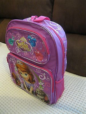 SOFIA THE FIRST LITTLE PRINCESS 16"BACKPACK WITH MULTIPLE COMPARTMENTS-NEW!!!!