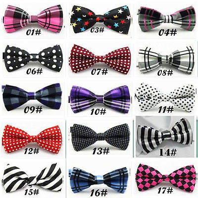 KID'S UNISEX SOLID PINK COLOR TUXEDO ADJUSTABLE BOWTIE BOW TIE-NEW WITH BOX!