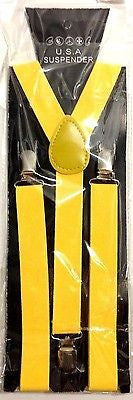 Yellow Y-Shape Back Adjustable Suspenders Unisex,Men,Women Yellow Suspenders-New