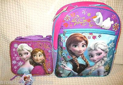 Disney Frozen Anna,Elsa, and Olaf Sisters Stick Together 16" Rolling Backpack