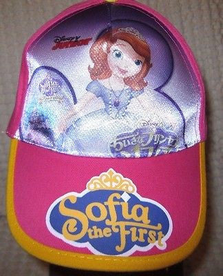 Disney Kids Girls Pink Sofia the First Princess Pink Adjustable Baseball Cap-VE3