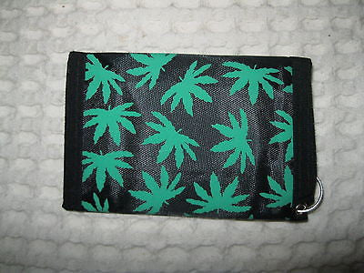 Unisex Men's Marijuana Weed Leaves Leaf Wallet & Bob Marley Tie-New in Package!