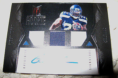 Robert Turbin RC 2012 Panini Momentum 3Clr Patch/Autograph Auto#/599 Rookie Card
