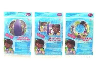 Walt Disney Doc McStuffins and Friends 20" Beach Bal,Swim Ring,and Arm Floats