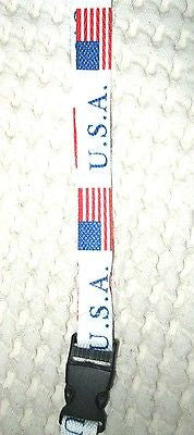 God Bless the U.S.A 15" lanyard-US American Flag Lanayrd ID Holder-Brand New!