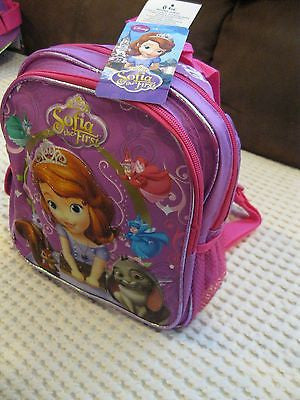 DISNEY SOFIA THE FIRST LITTLE PRINCESS 10"BACKPACK WITH MULTIPLE COMPARTMENTS