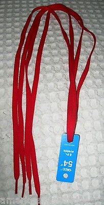 Premium Solid Bright Red Design Rockabilly Punk Shoe laces Shoelaces-New w/Tags!