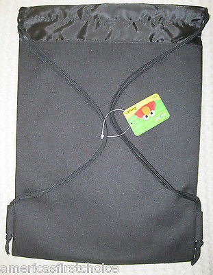 SESAME STREET ELMO COUNTING THE NUMBERS BLACK DRAWSTRING BAG BACKPACK TRAVEL-NIP