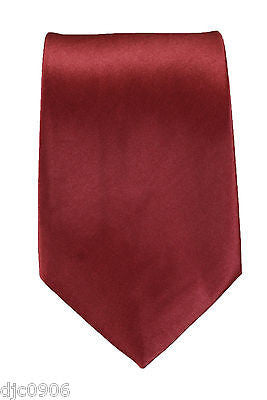 Unisex Bright Ruby Red Silk Feel Polyester Neck tie 56" L x 3" W-RedTie-New