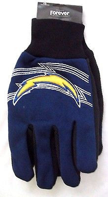Los Angeles Chargers Raised Team Logo Licensed Sport Utility Gloves-New with Tags