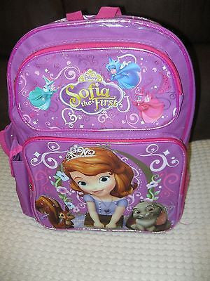 SOFIA THE FIRST LITTLE PRINCESS 16"BACKPACK WITH MULTIPLE COMPARTMENTS-NEW!!!!