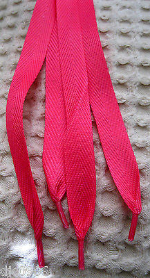 Premium Thick Solid Hot Pink Rockabilly Punk Shoe Laces Shoelaces-New w/Tags!