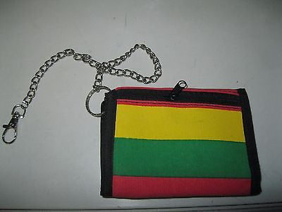 Rasta Green Yellow Red Peace Sign Wallet Unisex Men's 4.5" x 3" W-New!VERSION2