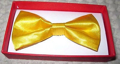 Kids Boys Girls Children Neon Yellow Adjustable Bow Tie-Children's Yellow bowtie
