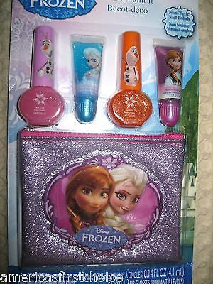 Disney Frozen Anna,Elsa, & Olfa Kiss It Paint It Nail Polish + Lip Balm Play Set