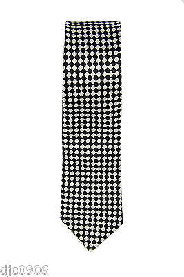 Unisex Black and White Zing Zang Stripes Neck tie 56" L x 2" W-Stripped Tie-New