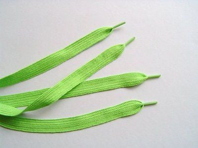 1 dozen (12 pairs) Thick Solid  Lime Green 52" Rockabilly Punk Shoe Laces Shoelaces-New with Tags