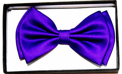 PURPLE/VIOLETU TUXEDO ADJUSTABLE BOWTIE BOW TIE-NEW GIFT BOX!PURPLE BOWTIE