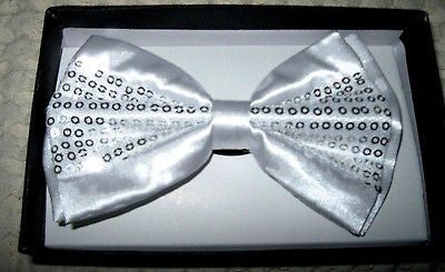 SOLID BURGUNDY SEQUIN SEQUENCE TUXEDO ADJUSTABLE BOWTIE BOW TIE-NEW IN GIFT BOX