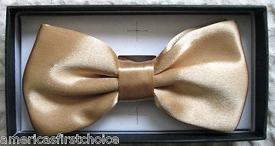 BRIGHT NEON ORANGE WITH BLACK END TIPS ADJUSTABLE TUXEDO BOW TIE-NEW GIFT BOX!