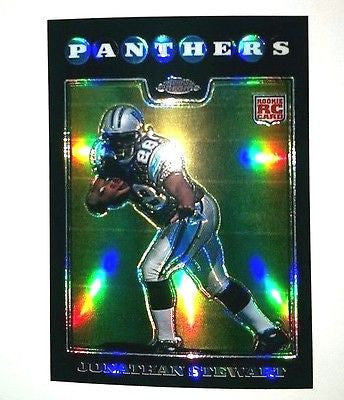 Jonathan Stewart RC 2008 Topps Chrome Rookie Refractor RC Graded BCCG10-Panthers