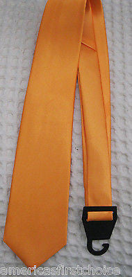 Bright Orange Neck Tie & Bright Orange Adjustable Y-Back Suspenders-New in Pkge!