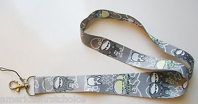 Thick My Neighbor Totoro Gray Lanyard/Landyard ID Holder Keychain-New with Tags!