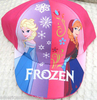 Disney Kids Girls Boys Frozen Elsa & Anna Kids Adjustable Baseball Cap/Hat-New!