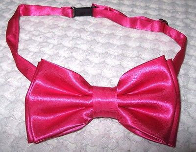 Unisex HOT PINK Tuxedo Classic BowTie Neckwear Adjustable Bow Tie-New