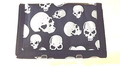 Black and White SKULLS Wallet Unisex Men's 4.5" x 3" W-New in Package!