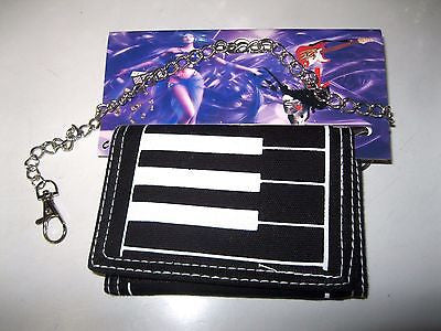 BLACK PIANO KEYBOARD PIANO KEYS Wallet Unisex Men's 4.5" x 3" W-New in Package!