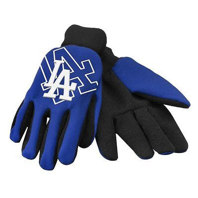Los Angeles Dodgers Blue Raised Team Logo Licensed MLB Sport Utility Gloves-New