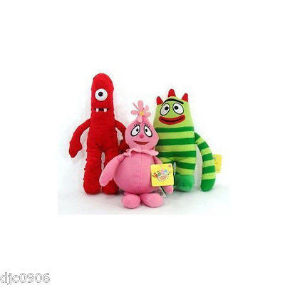 Yo Gabba Gabba Muno,Foofa,& Brobee Large Plush Cuddle Pillow Combo- NEW w/Tags!
