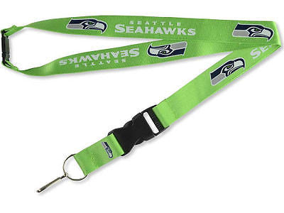 Seahawks Green Licensed NFL Keychain/ID Holder Detachable Lanyard-Brand New!