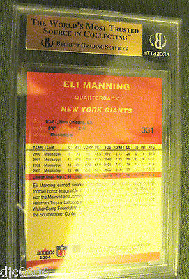 Eli Manning RC 2004 Fleer Traditional Rookie #331 Beckett Graded GEM MT BGS 9.5
