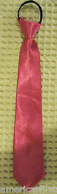 Teens Shiny Pink & Black Checkered Diamonds Adjustable 14" Pre-tied Necktie-New