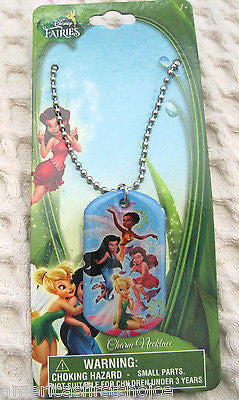 Disney Kids Tinkle Bell and Friends Dog Tag Necklace Birthday PARTY FAVORS-NEW!