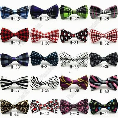 SHINY SOLID RED&WHITE CHECKERED SQUARED ADJUSTABLE  BOW TIE BOWTIE-NEW GIFT BOX!
