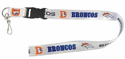 Denver Broncos Retro White Licensed Keychain/ID Holder Lanyard-Brand New!