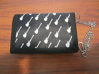 Black and White GUITARS Wallet Unisex Men's 4.5" x 3" W-New in Package!