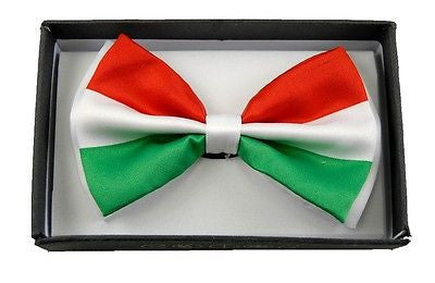 ITALY ITALIAN RED WHITE GREEN ADJUSTABLE  BOW TIE BOWTIE-NEW!IITALY BOW TIE