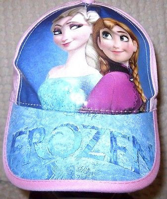 Disney Girls Boys Frozen Elsa & Anna Sisters Adjustable Baseball Cap/Hat-New!