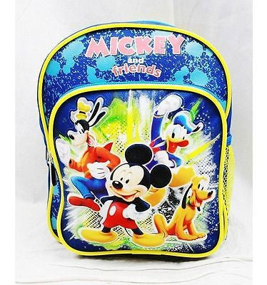 DISNEY MICKEY GOOFY PLUTO & DONALD DUCK 12" BLUE BACKPACK-NEW WITH TAGS!