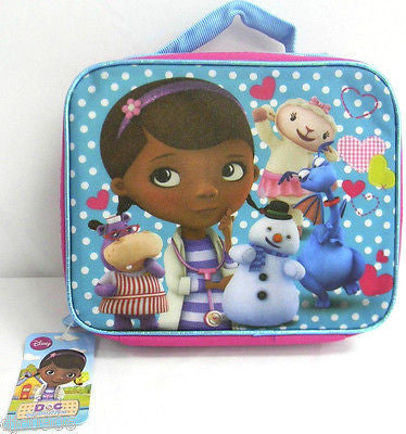 Walt Disney Doc McStuffins with Friends Pink Blue Insulated Lunch Bag Box-New!