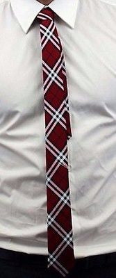 Pink Black White Plaid Unisex Men's Tie Necktie 57" Longx 2" Wide-New!