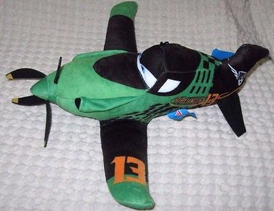 DISNEY 11" CROPHOPPER ORANGE PLANE PLUSH TOY-LICENSED STUFFED TOY-DISNEY PLANES