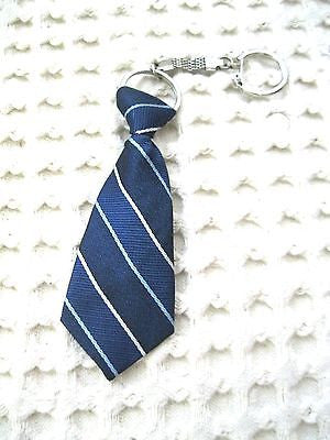 Gold Yellow with Flowers Necktie 7" Keychain -Gold Neck tie Keychain-Brand New